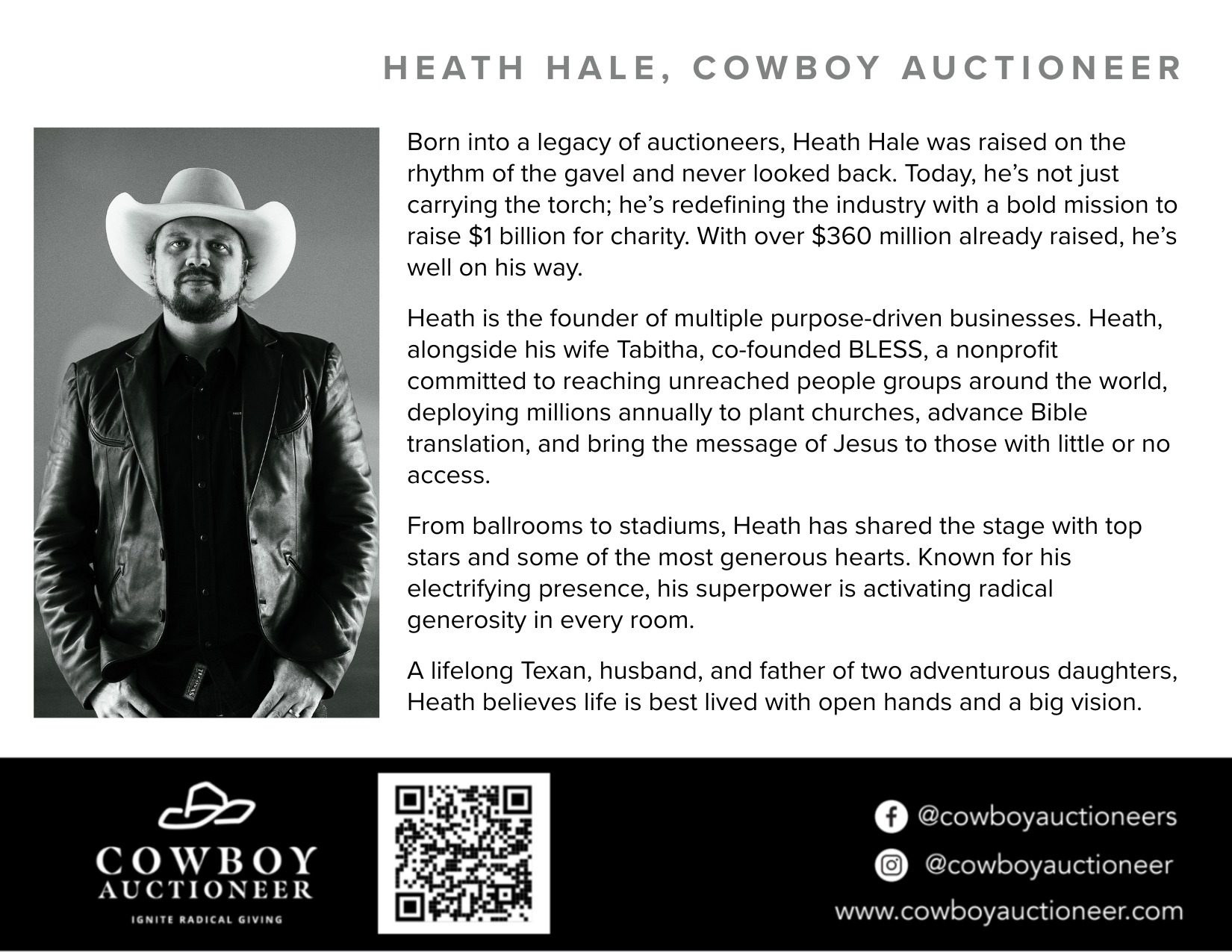 Heath Hale, Cowboy Auctioneer